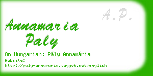 annamaria paly business card